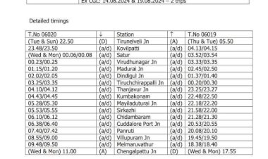 சுதந்திர நாள் சிறப்பு ரயில்கள் வெளியிட்டது ரயில்வே துறை